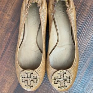 Brown Tory Burch ballet flats